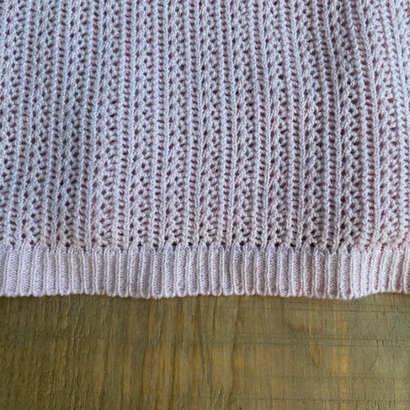 Pink, off the shoulder, knit Revamped shirt - Picture 5 of 5